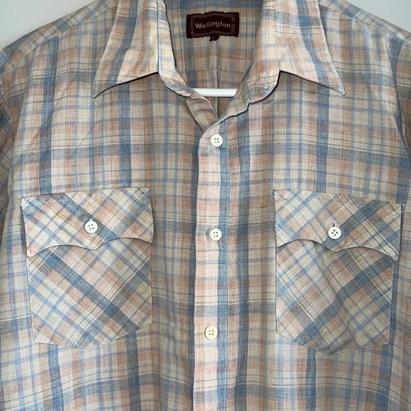 Vintage Wellington Woven Gingham Button Up - Picture 3 of 6